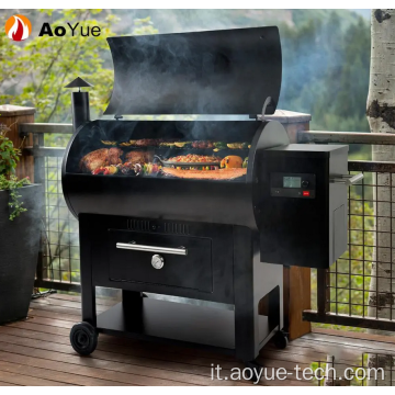 griglia a pellet in legno barbecue a carbone esterno